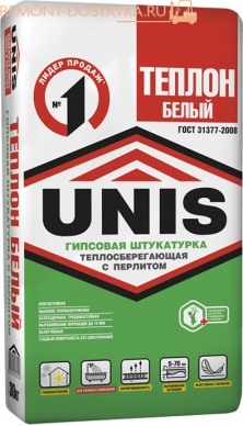 ЮНИС / UNIS Теплон белый штукатурка гипсовая (30 кг)